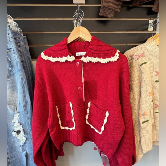 Doll Collar Button Up Cardigan - Picture 7 of 9